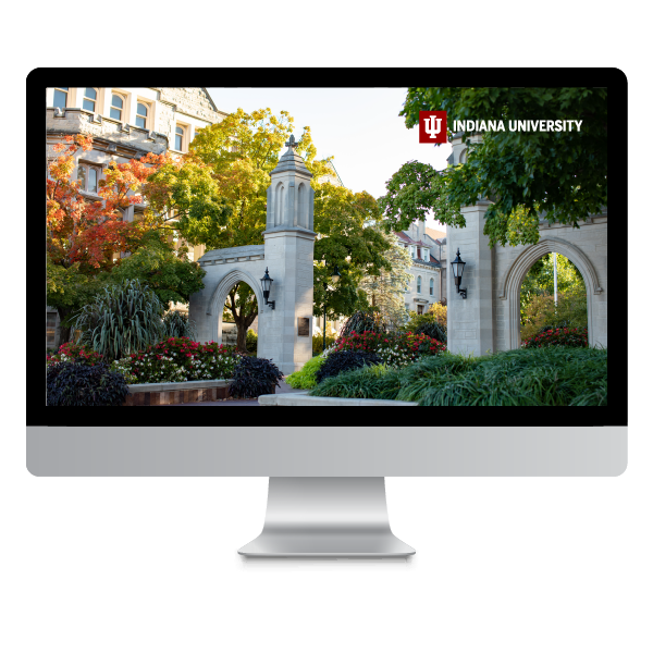 A computer displays a background image of the Sample Gates